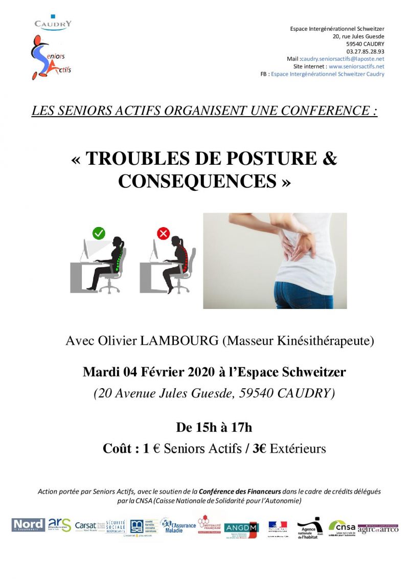 Conférence troubles de la posture et conséquences 